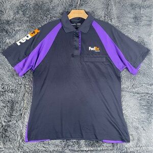 FedEx Polo Shirt Employee Work Wear Authentic Stan Herman